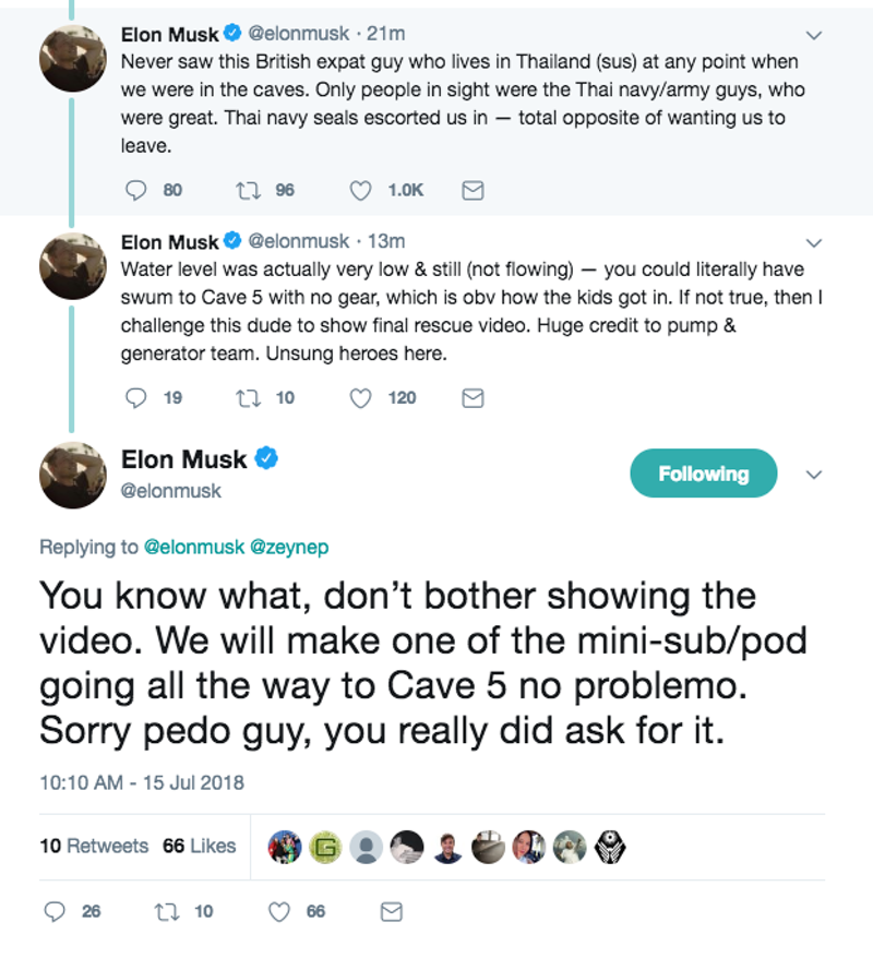 Illustration for article titled Uno de los rescatadores de los niños tailandeses amenaza con demandar a Elon Musk por llamarle pedófilo